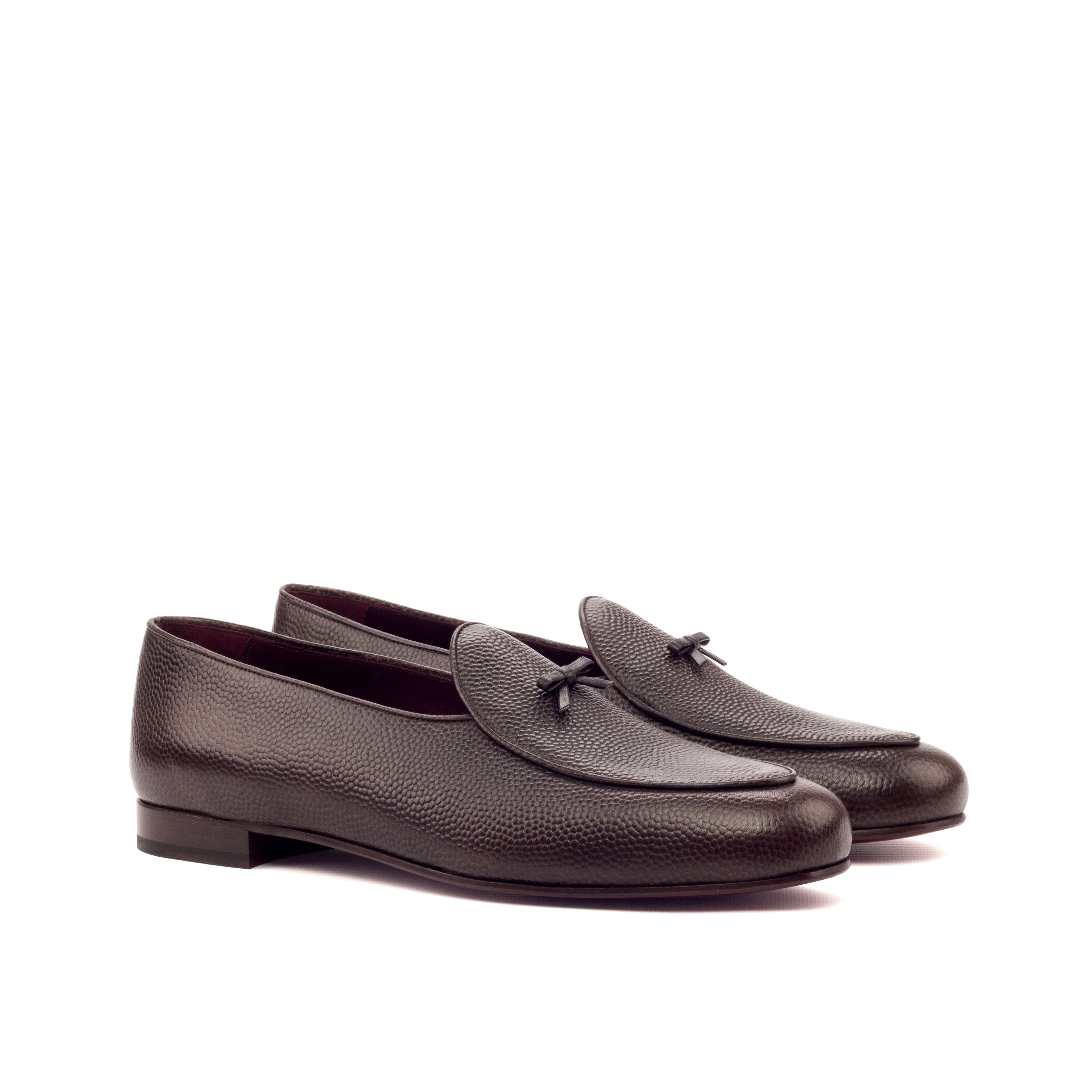 Mocha Pebble Grain Belgian Loafer