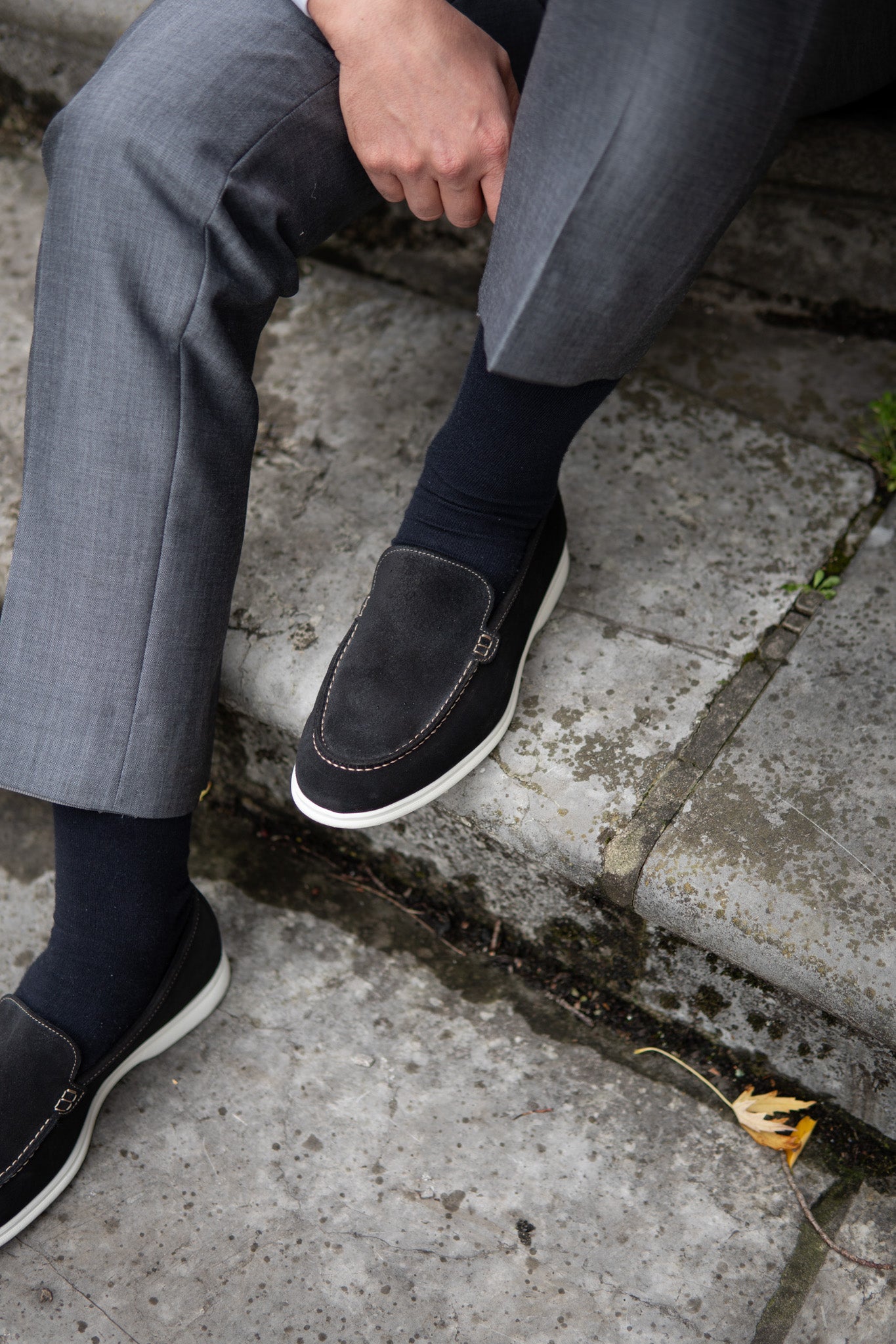 Luxury Black Suede Moc