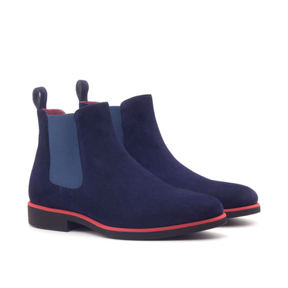 Navy Suede Chelsea Boots