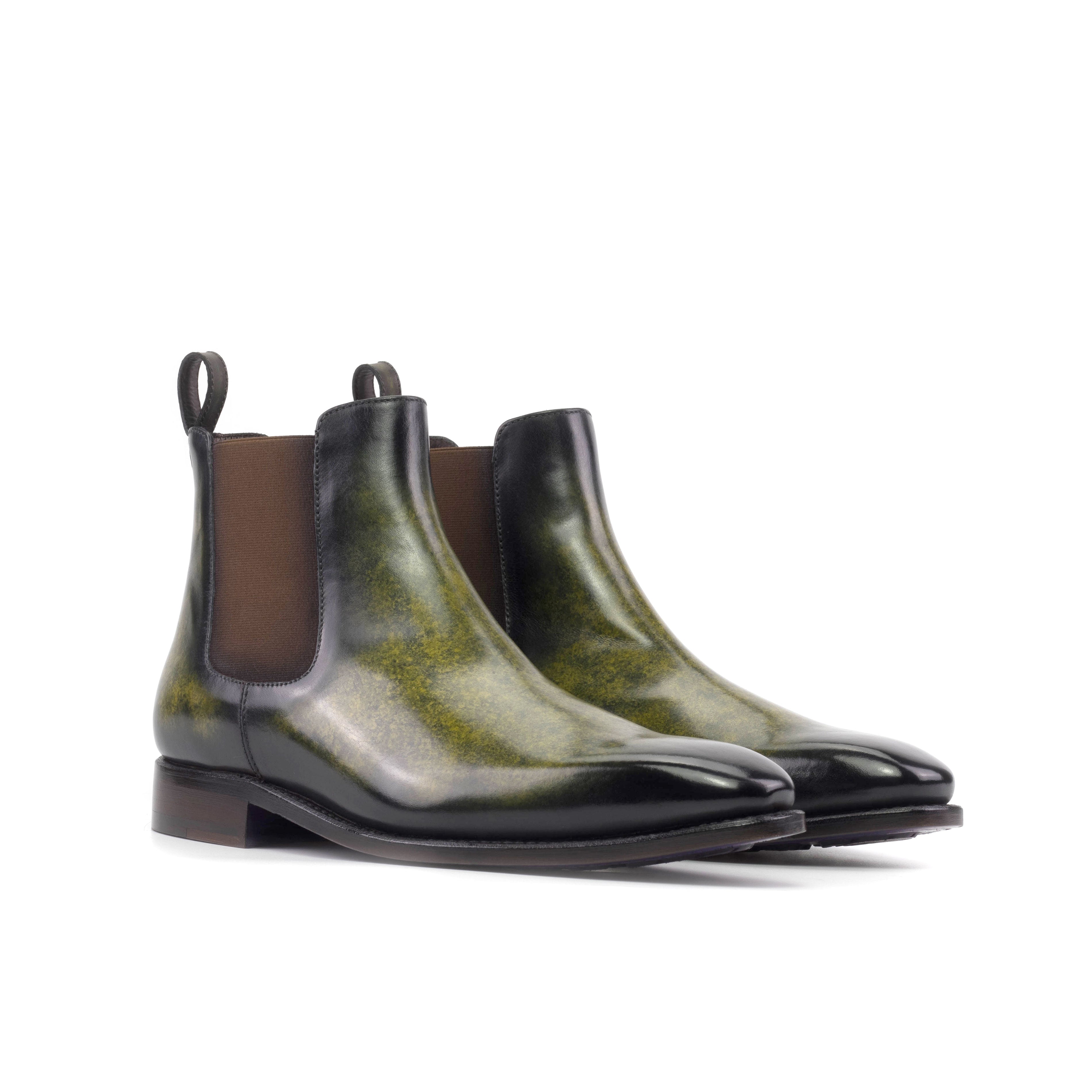 Smoke Olive Patina Chelsea Boots