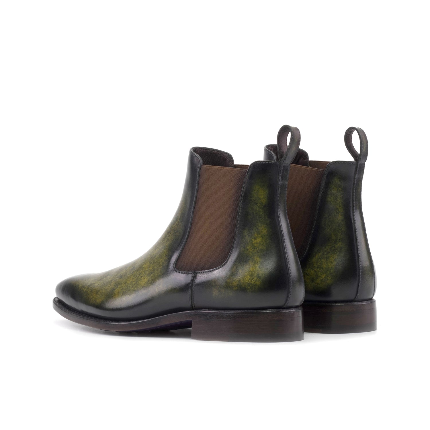 Smoke Olive Patina Chelsea Boots