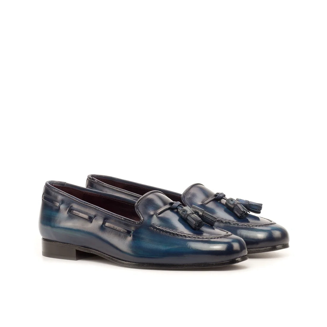 Denim Patina Delayla damesloafer met kwastjes