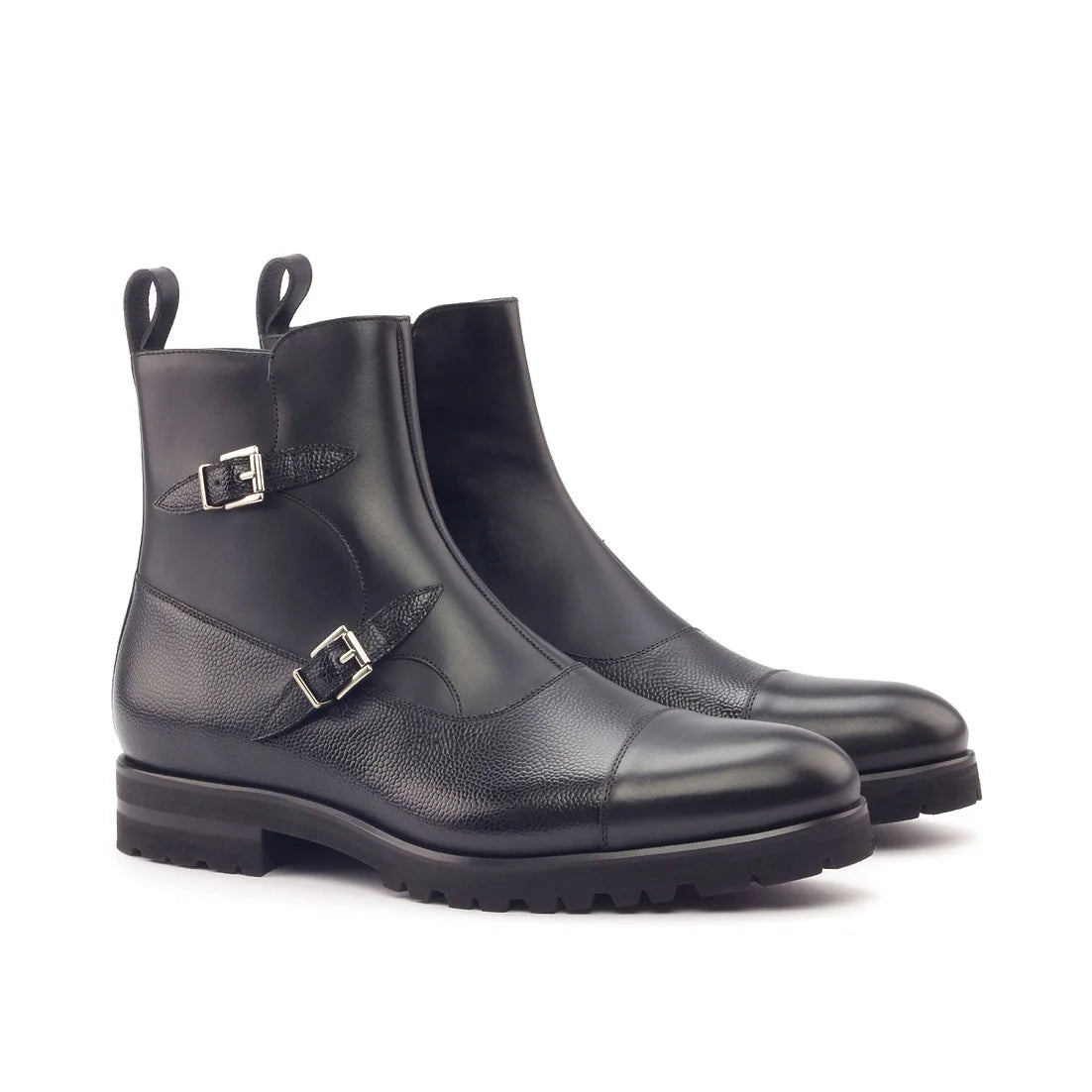 Black Octavian Buckle Boots