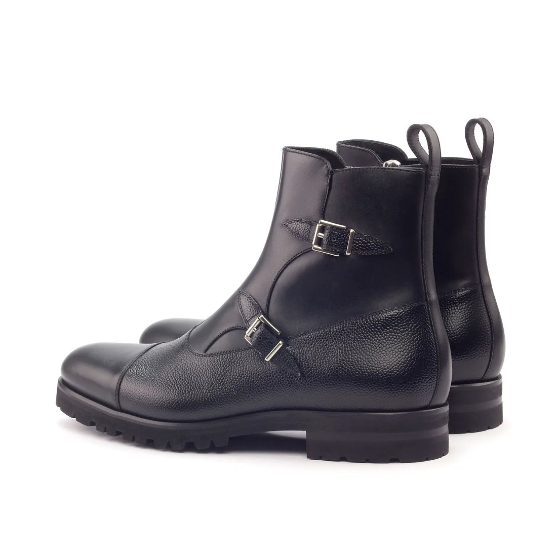 Black Octavian Buckle Boots