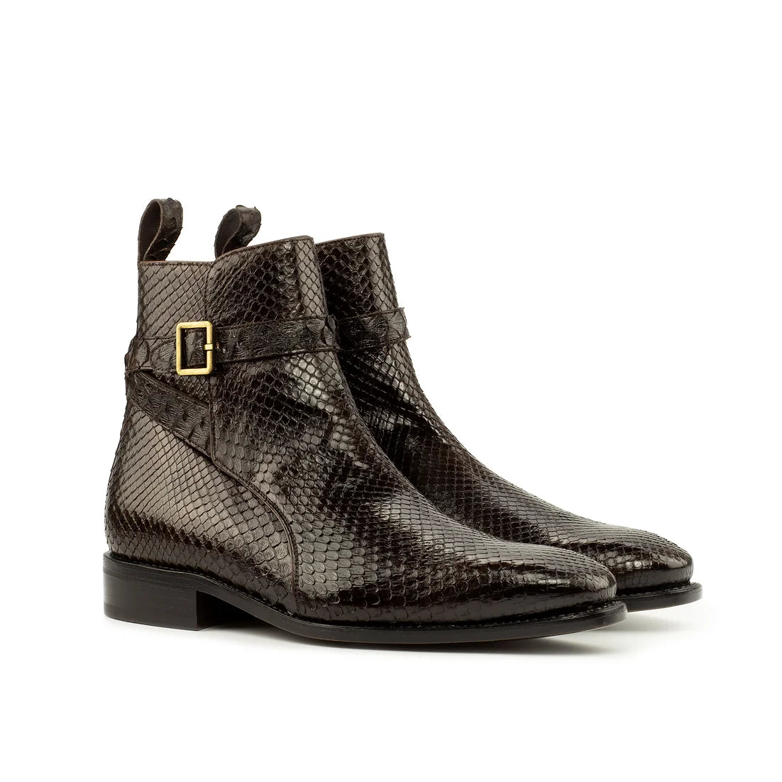 Tobacco Exotic Python Jodhpur Boots