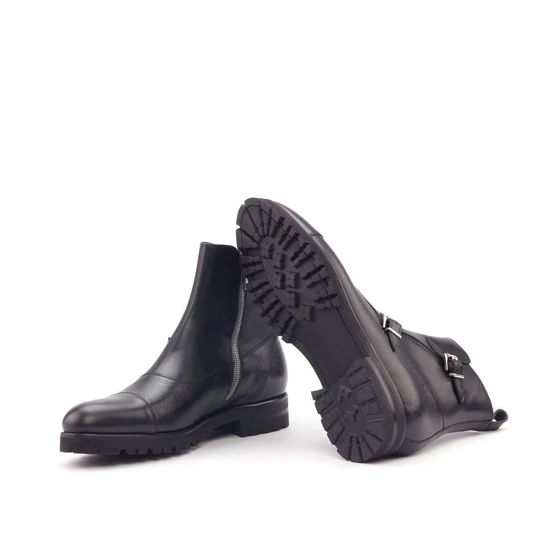 Black Octavian Buckle Boots