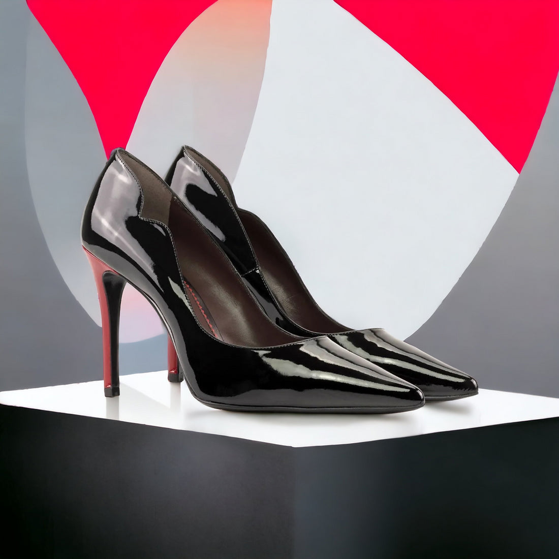 Luxury Black Patent The Amsterdam Heels