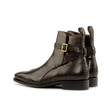 Tobacco Exotic Python Jodhpur Boots