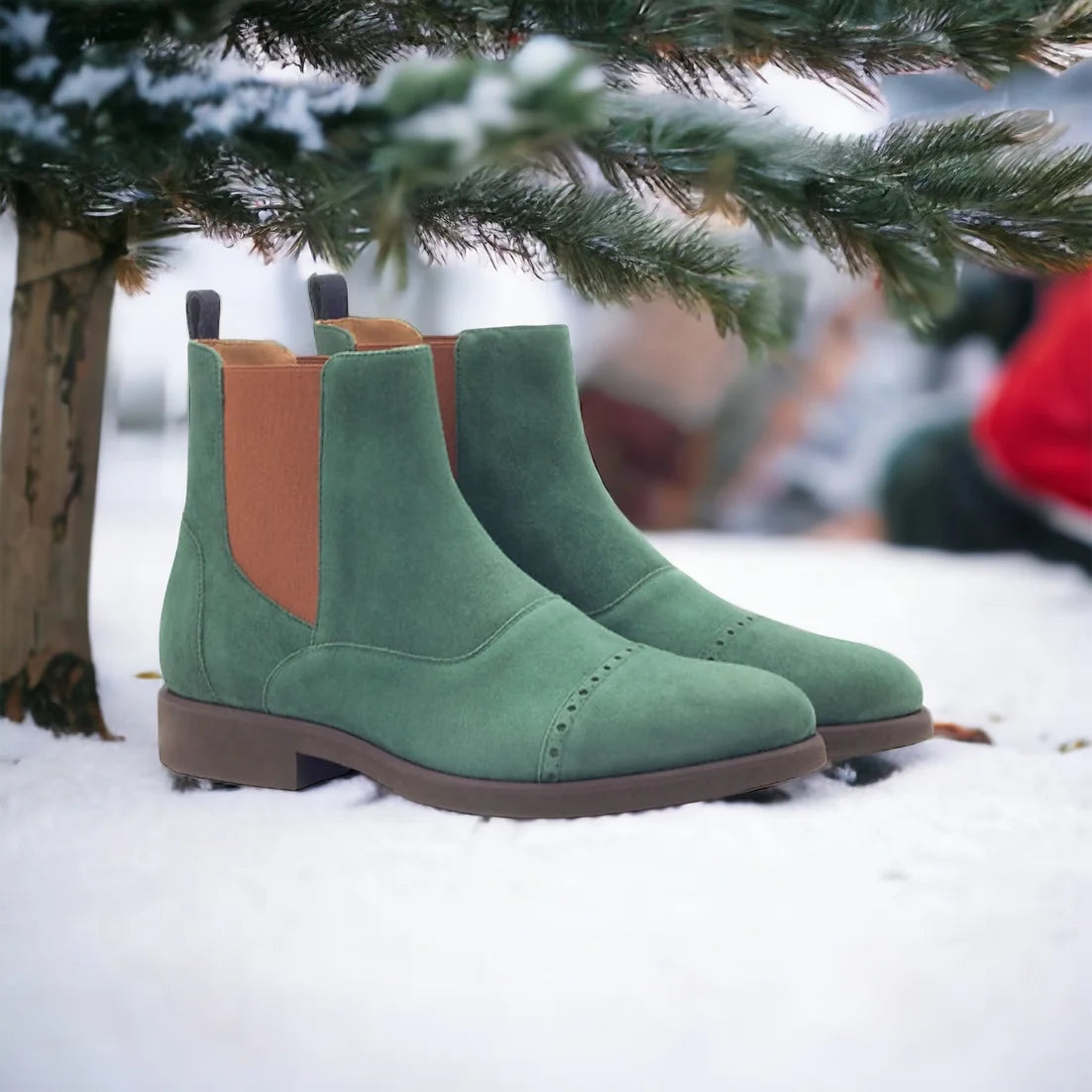 Wald-Wildleder-Chelsea-Stiefel