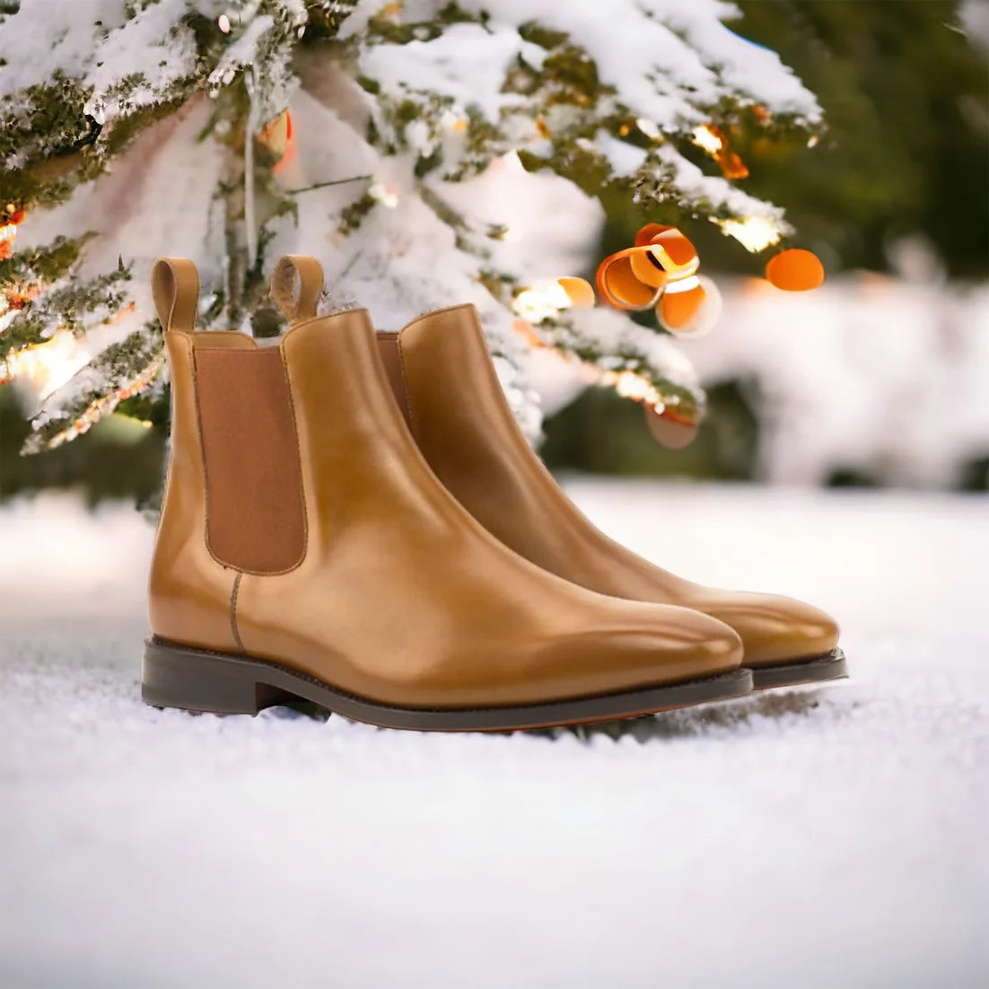 Cognac Chelsea Boots