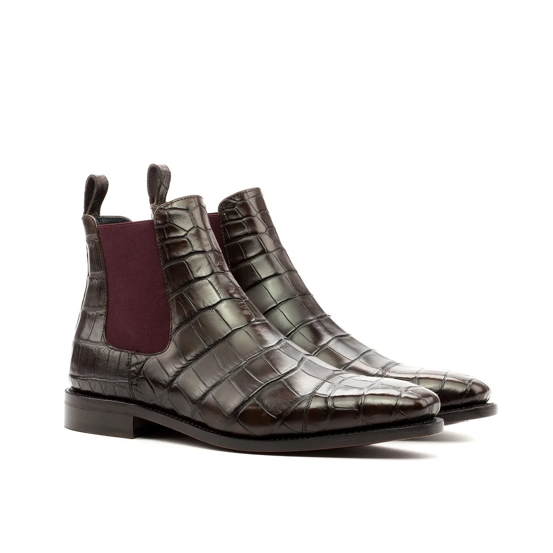 Mocha Exotic Alligator Chelsea Boot