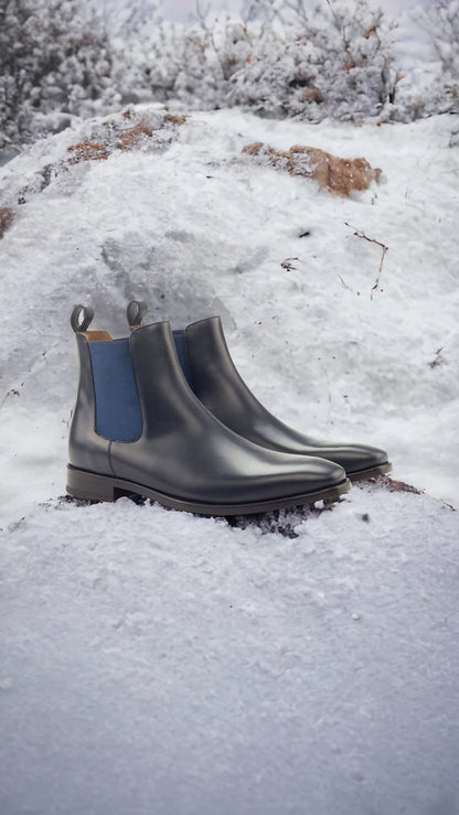 Navy Chelsea Boots