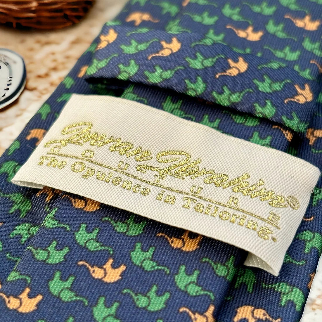 Elefante Verde Milani Silk Tie