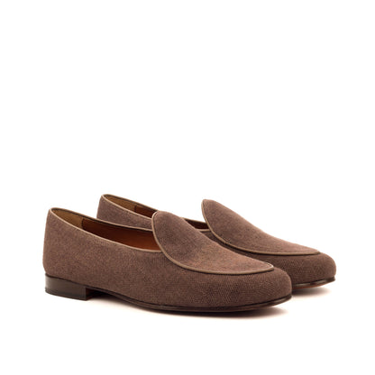 Belgischer Loafer aus Mokka-Leinen