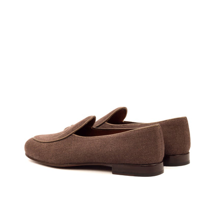 Belgischer Loafer aus Mokka-Leinen