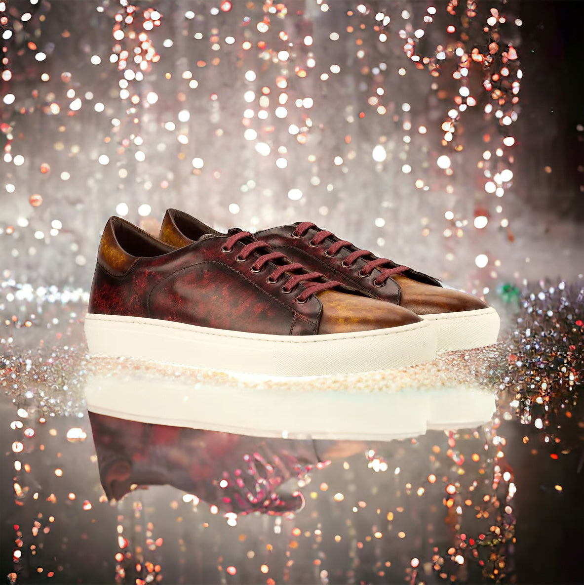 Cognac-Mahagoni-Patina-Trainer