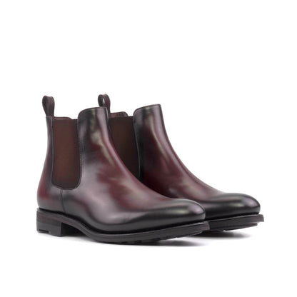 Rauchburgunderfarbene Chelsea Boots