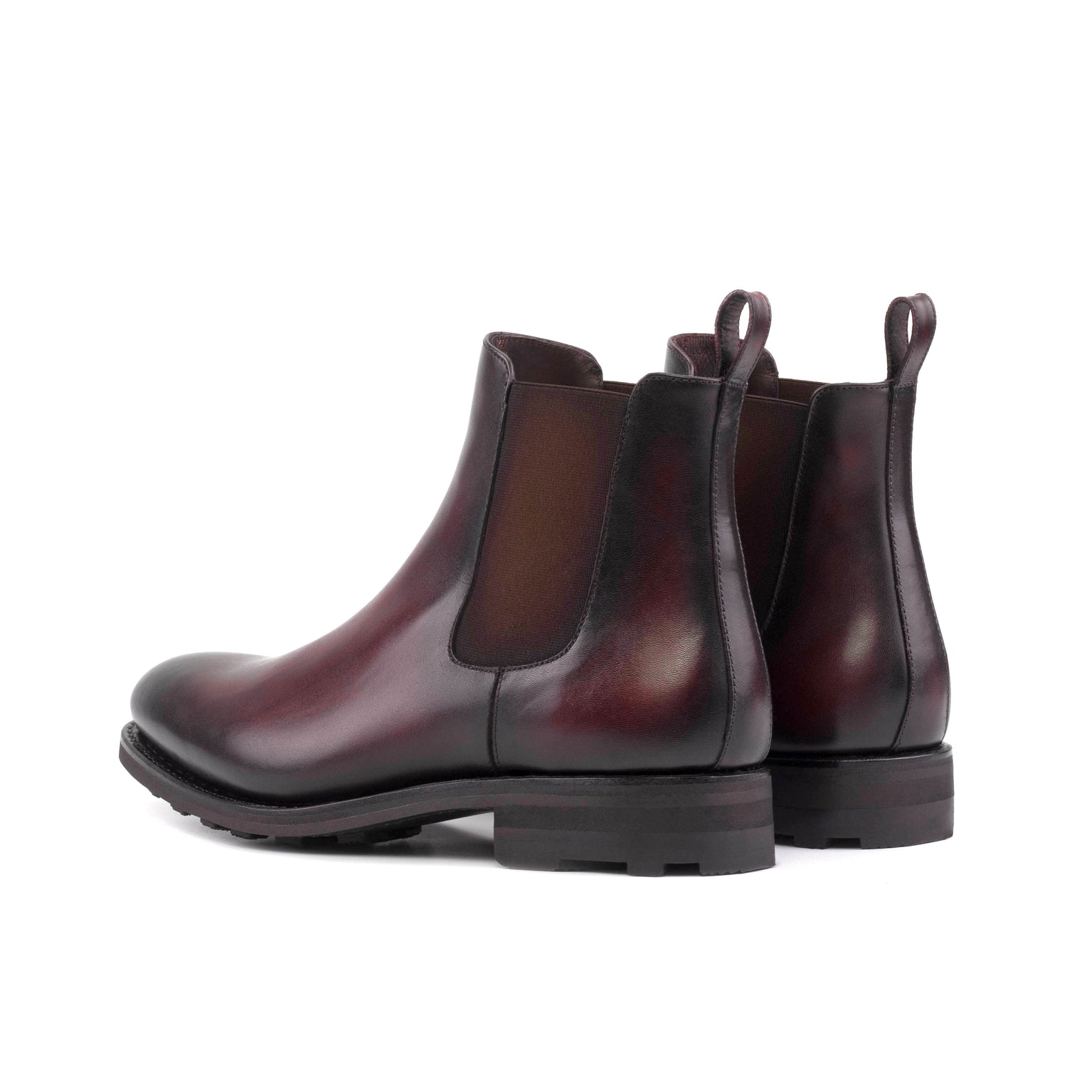 Rauchburgunderfarbene Chelsea Boots